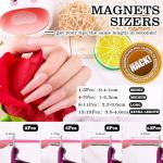 Violet Red Nail Clippers with Magnetic Sizers