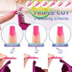 Violet Red Nail Clippers with Magnetic Sizers