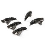 10PCS Black Long Fake Nails for Halloween Fun