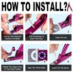 Violet Red Nail Clippers with Magnetic Sizers