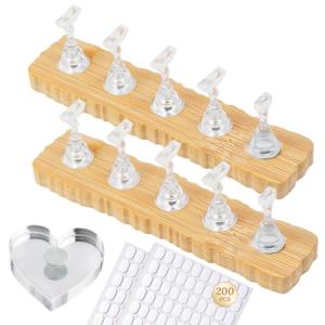 Wooden Nail Art Display Stand Set with Tape