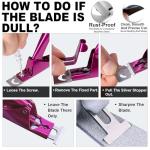 Violet Red Nail Clippers with Magnetic Sizers