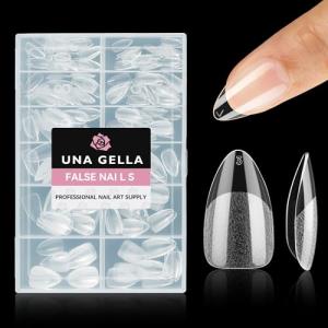 UNA GELLA Short Almond Nail Tip Press-Ons, 312pcs