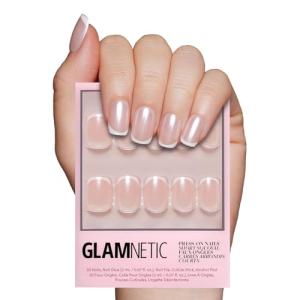 Glamnetic La Perle Squoval White Press On Nails