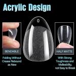 TOMICCA Short Almond Acrylic Nail Tips, 240 Pcs