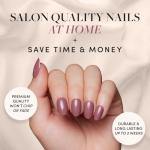 Fall Mauve Press On Nails - Short Oval Design