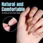 TOMICCA Short Almond Acrylic Nail Tips, 240 Pcs