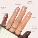 Glamnetic La Perle Squoval White Press On Nails