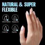 TOMICCA Short Almond Acrylic Nail Tips, 240 Pcs