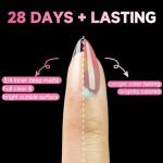 UNA GELLA Short Almond Nail Tip Press-Ons, 312pcs