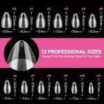 UNA GELLA Short Almond Nail Tip Press-Ons, 312pcs