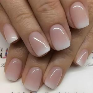 Short Square Ombre French Press On Nails – 24PCS