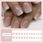 Short Square Ombre French Press On Nails – 24PCS