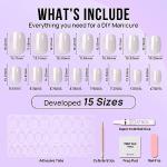 Vanilla Glazed Short Press On Nails - 30 Count