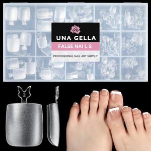 Square Toe Nail Tips - 216 Pcs Soft Gel Press-Ons