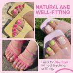 Square Toe Nail Tips - 216 Pcs Soft Gel Press-Ons