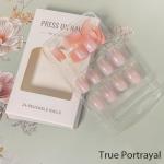White Ombre Short Square Press-On Nails - 24 Pcs