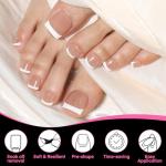 Square Toe Nail Tips - 216 Pcs Soft Gel Press-Ons