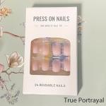 White Ombre Short Square Press-On Nails - 24 Pcs