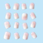 White Ombre Short Square Press-On Nails - 24 Pcs