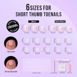 White French Tip Press-On Toenails - 32 Piece Set