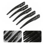 10PCS Adjustable Black Fake Nail Rings for Halloween