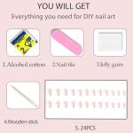 White Ombre Short Square Press-On Nails - 24 Pcs