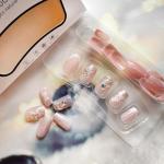 24pcs Short Square Press-On Nails with French Tips