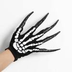 10PCS Adjustable Black Fake Nail Rings for Halloween