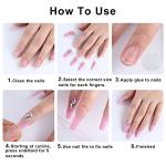 24pcs Short Square Press-On Nails with French Tips