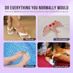 White French Tip Press-On Toenails - 32 Piece Set