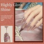 MAYCHAO Clear Pink Glitter Gel Nail Polish 15ML
