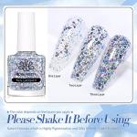 Born Pretty Silver Glitter Holographic Nail Polish