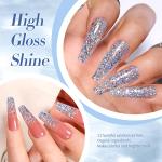 Born Pretty Silver Glitter Holographic Nail Polish