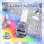 Born Pretty Silver Glitter Holographic Nail Polish