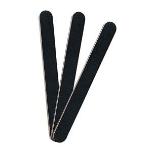 3 Pack Black Professional Nail Files, 100/180 Grit