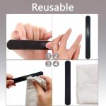 3 Pack Black Professional Nail Files, 100/180 Grit