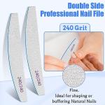 12 PCS Dual-Sided Nail Files for Natural Nails