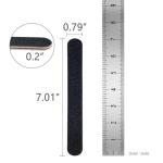 3 Pack Black Professional Nail Files, 100/180 Grit