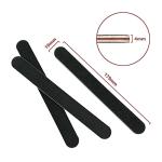 3 Pack Black Professional Nail Files, 100/180 Grit
