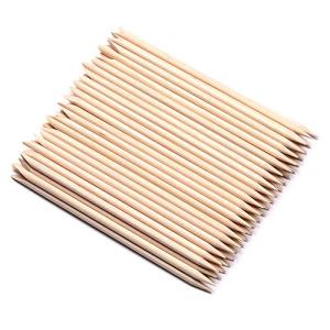 100 Pcs Orange Wood Nail Sticks for Manicure