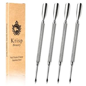 4 Pack Dual-Sided Stainless Steel Cuticle Pushers