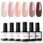 Modelones 6-Color Nude Pink Gel Nail Polish Set