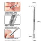 Double Ended Cuticle Pusher and Trimmer Tool
