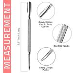 4 Pack Dual-Sided Stainless Steel Cuticle Pushers
