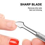 Double Ended Cuticle Pusher and Trimmer Tool