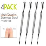 4 Pack Dual-Sided Stainless Steel Cuticle Pushers