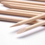 100 Pcs Orange Wood Nail Sticks for Manicure