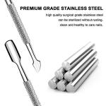 Double Ended Cuticle Pusher and Trimmer Tool