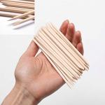 100 Pcs Orange Wood Nail Sticks for Manicure